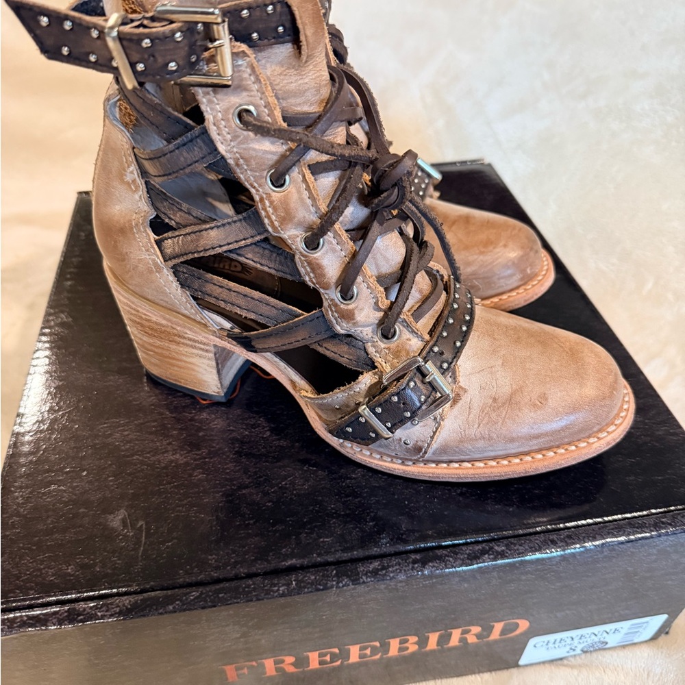 Freebird Cheyenne Brown Leather Ankle Boots